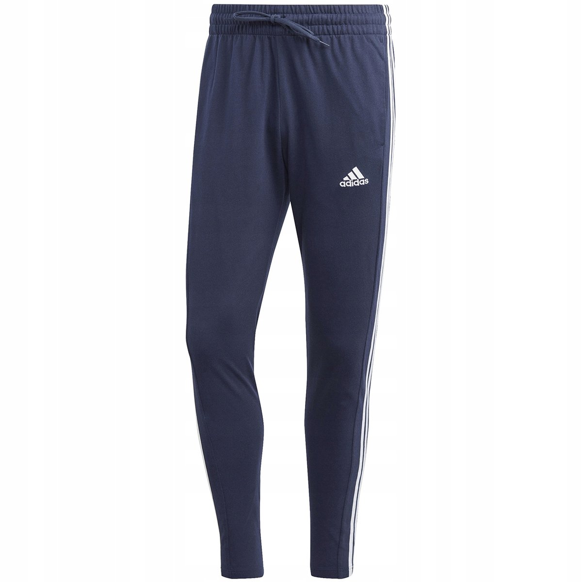 Spodnie męskie adidas Essentials Single Jersey Tapered Open Hem 3-Stripes g