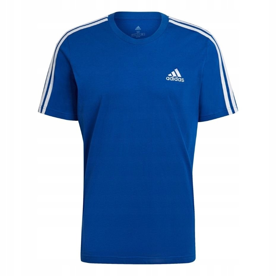 Koszulka męska adidas Essentials 3-Stripes Tee niebieska HE4410 S