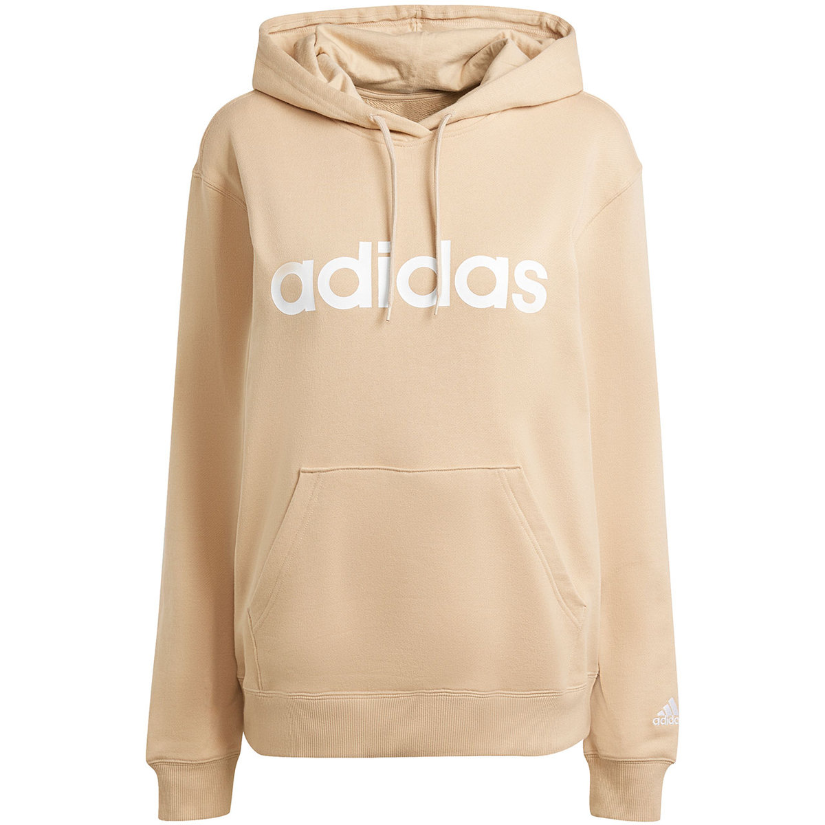 Bluza damska adidas Essentials Linear Hoodie beżowa IS2083 M