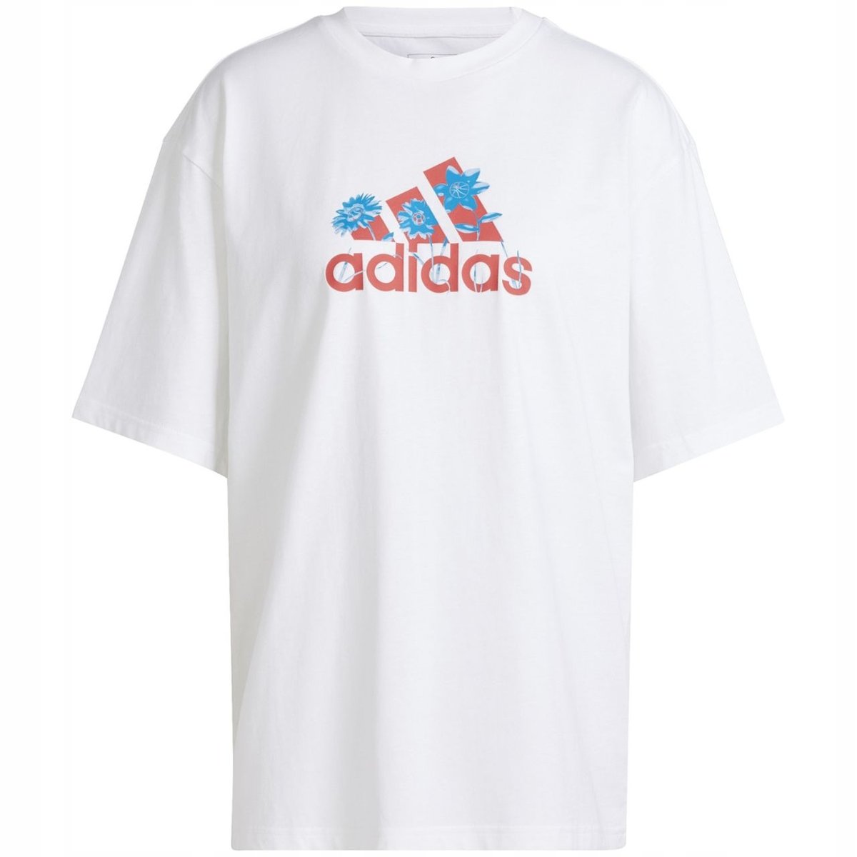 Koszulka damska adidas Flower Pack Badge of Sport biała IT1421 S