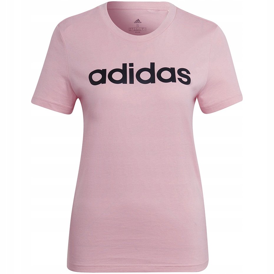 Koszulka damska adidas Loungwear Essentials Slim Logo Tee różowa HD1681 S