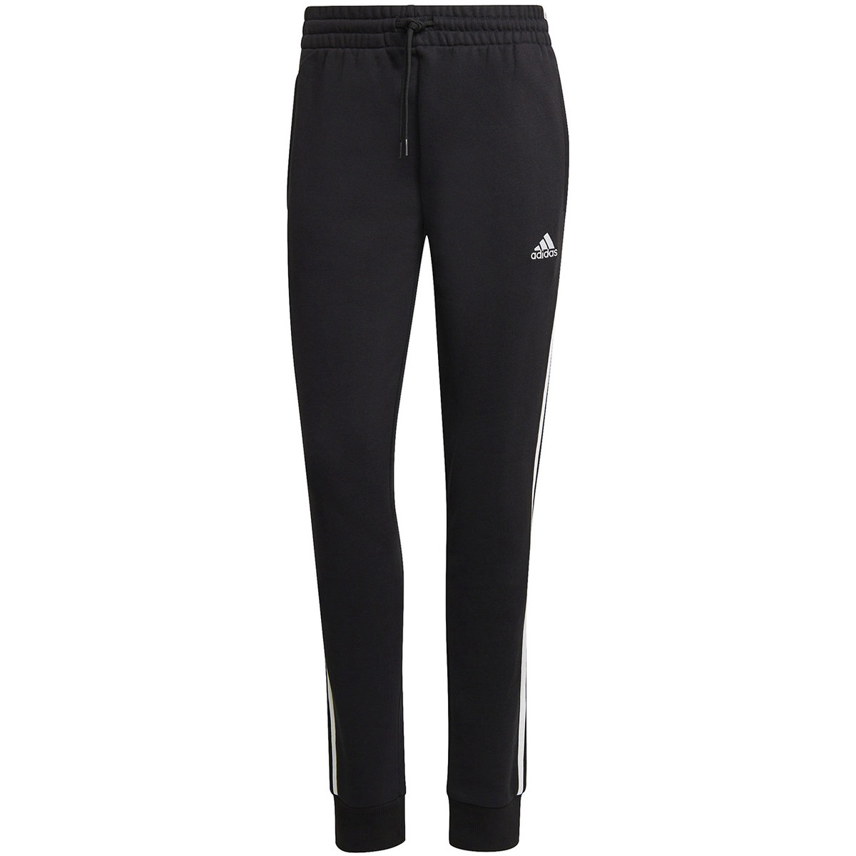 Spodnie damskie adidas Essentials 3-Stripes French Terry Cuffed czarne IC87