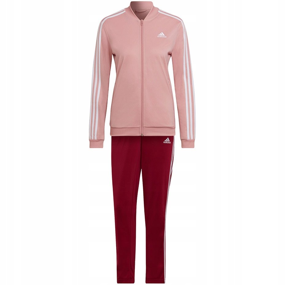 Dres damski adidas Essentials 3-Stripes Track Suit różowy HD4301 XS