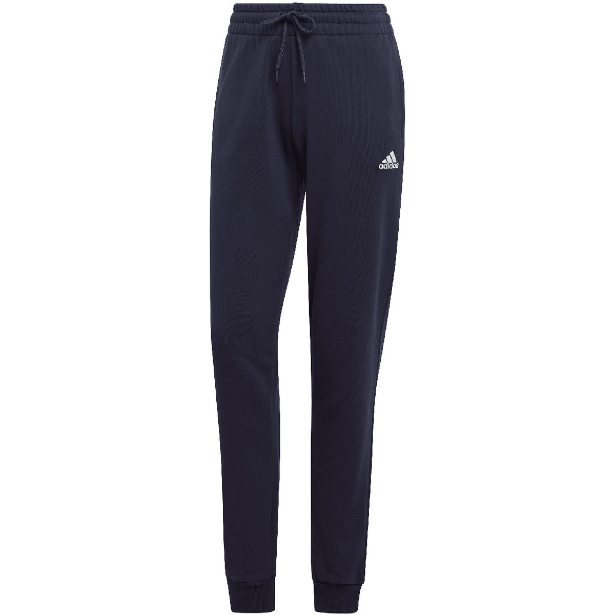 Spodnie damskie adidas Essentials Linear French Terry Cuffed granatowe IC68