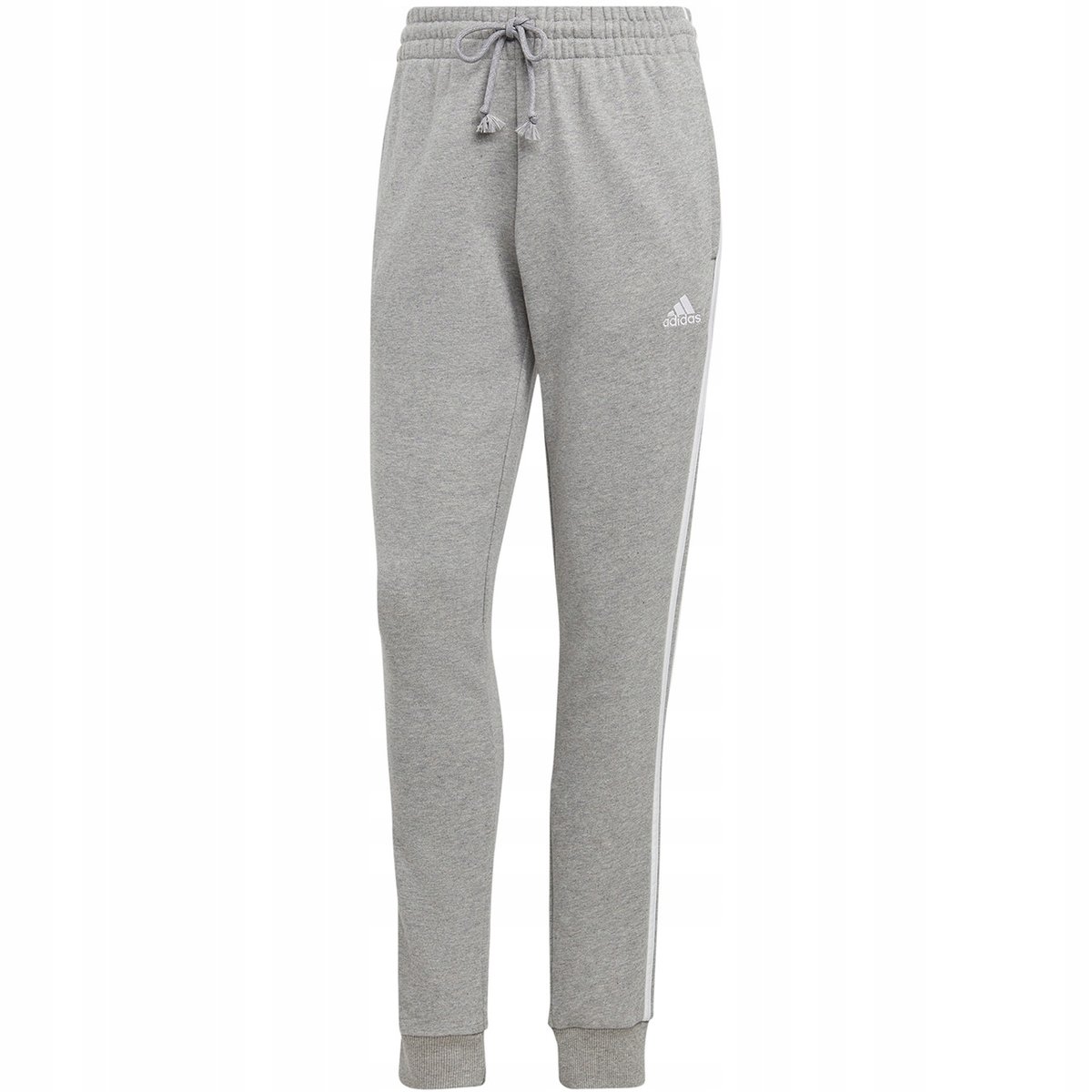 Spodnie damskie adidas Essentials 3-Stripes French Terry Cuffed szare IC992
