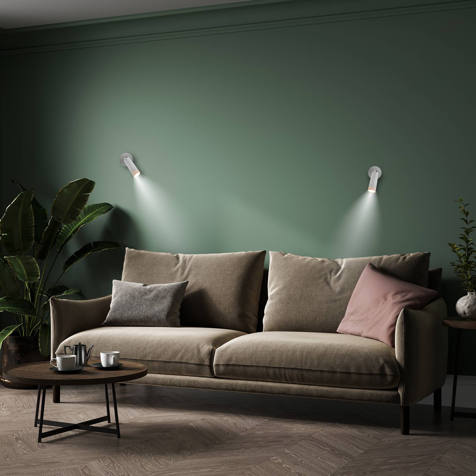 Newgarden kinkiet LED Roll 4, biały, obrotowy