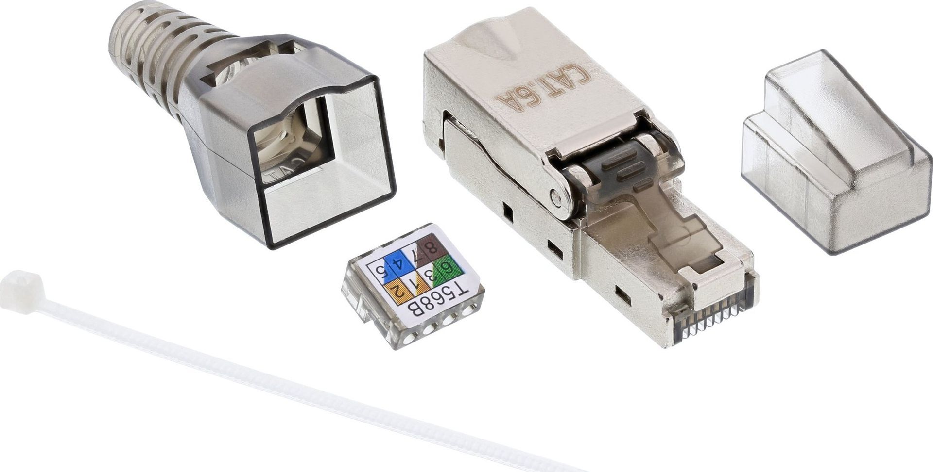 InLine InLine® RJ45 plug Cat.6A 500MHz, field-installable, shielded 76204A