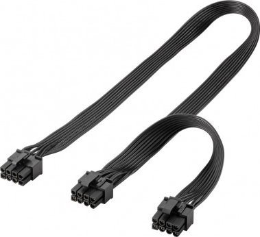 Goobay PCIe 6-pin x2 - PCIe 8-pin, 0.62m, Czarny 59714