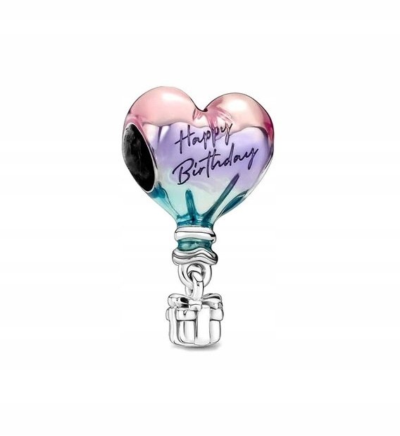 Charms BALON URODZINY do bransolet SREBRO C222