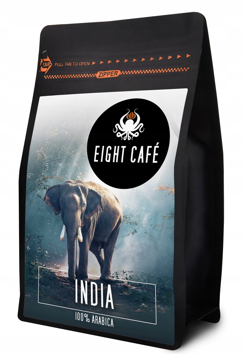 Kawa Ziarnista Świeżo Palona 100% Arabica India 500G Do Ekspresu