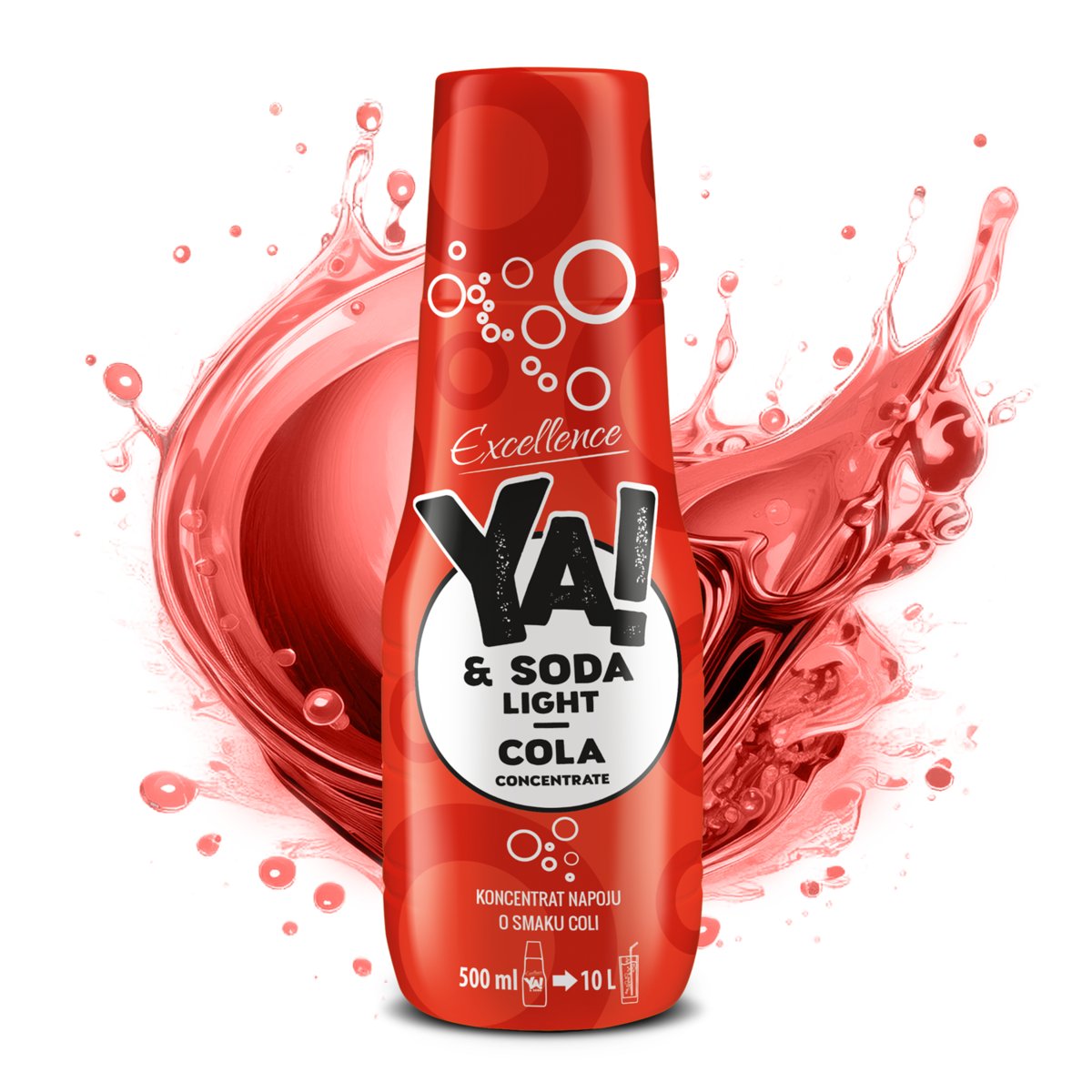 Koncentrat napoju o smaku coli 500 ml YA!&SODA LIGHT