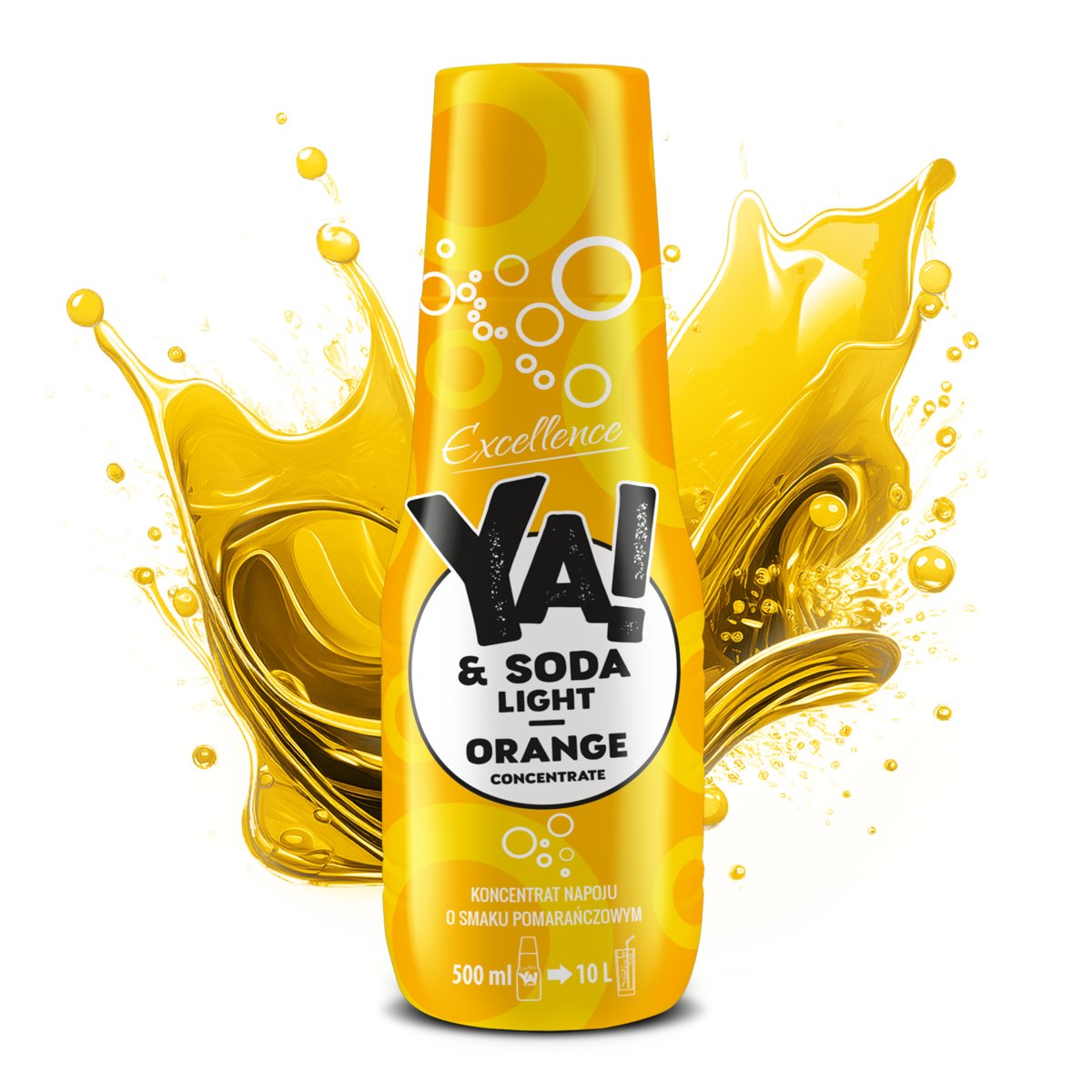 Koncentrat napoju o smaku pomarańczowym 500 ml YA!&SODA LIGHT