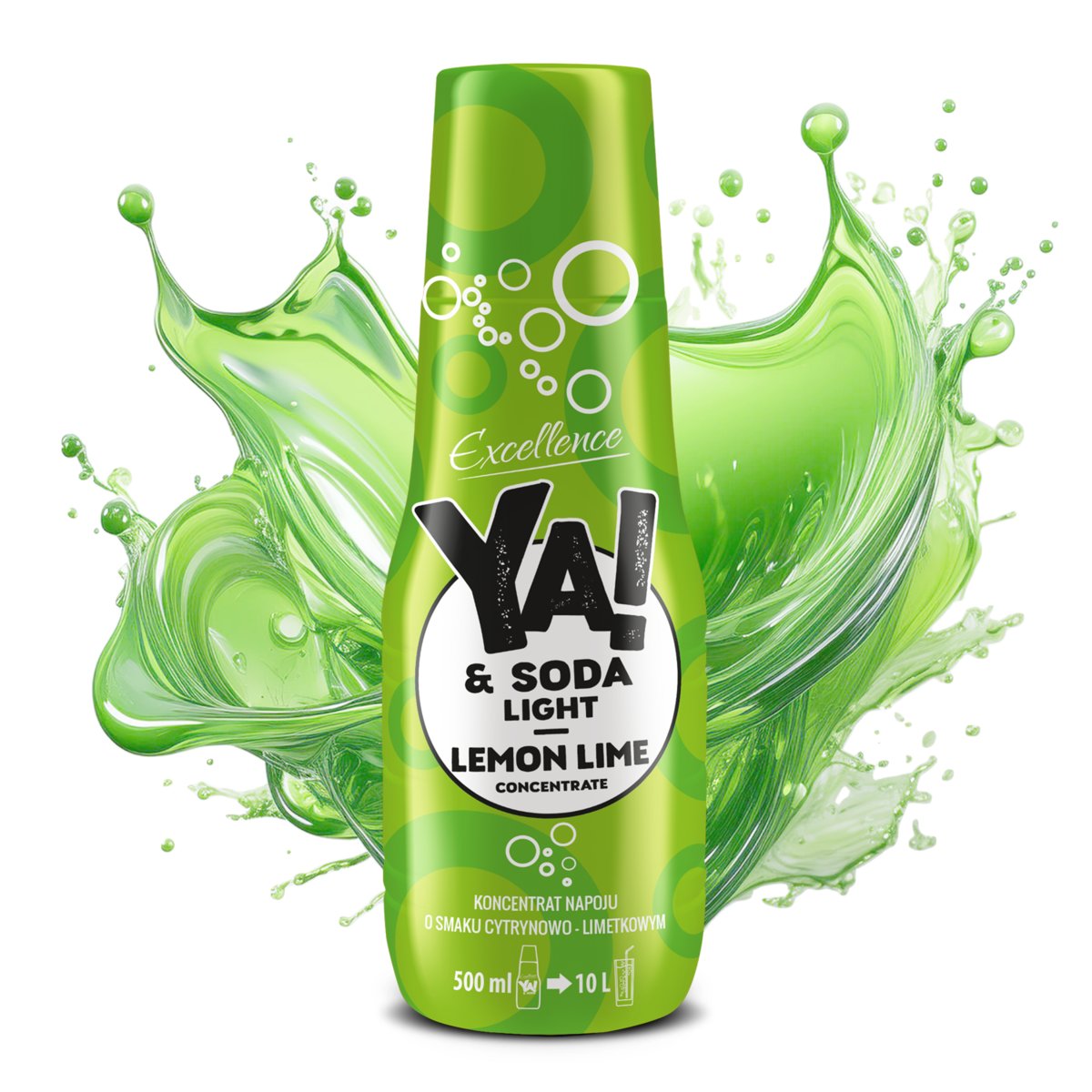 Koncentrat napoju o smaku cytrynowo-limetkowym 500 ml YA!&SODA LIGHT