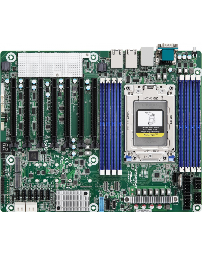 Płyta główna ASRock WRX80D8-2T 1x sWRX8 AMD Ryzen Threadripper PRO WRX80 NVMe, SATA, 2xM2, 2x10GbE, IPMI
