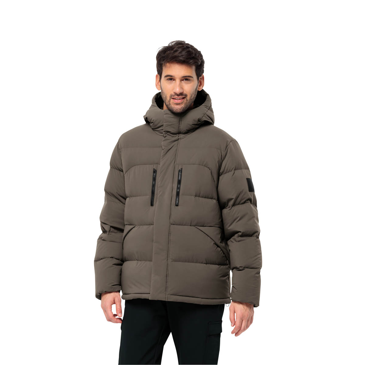 Męska kurtka puchowa Jack Wolfskin ROEMERTOR JKT M cold coffee - S