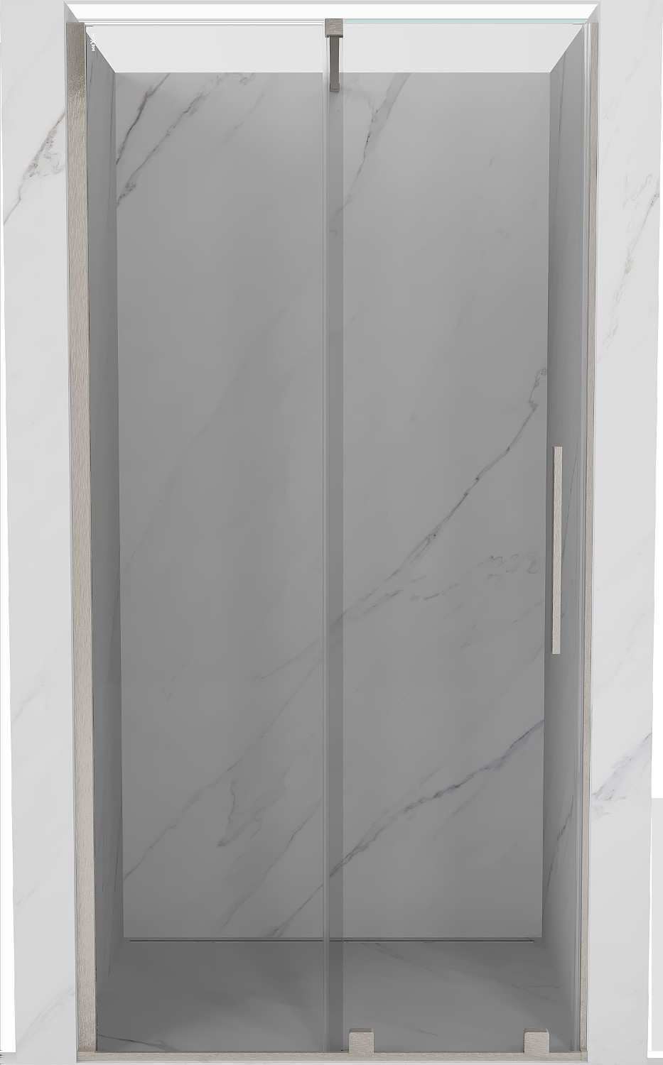 Mexen Velar drzwi prysznicowe rozsuwane 110 cm, transparent, nikiel szczotkowany - 871-110-000-01-97
