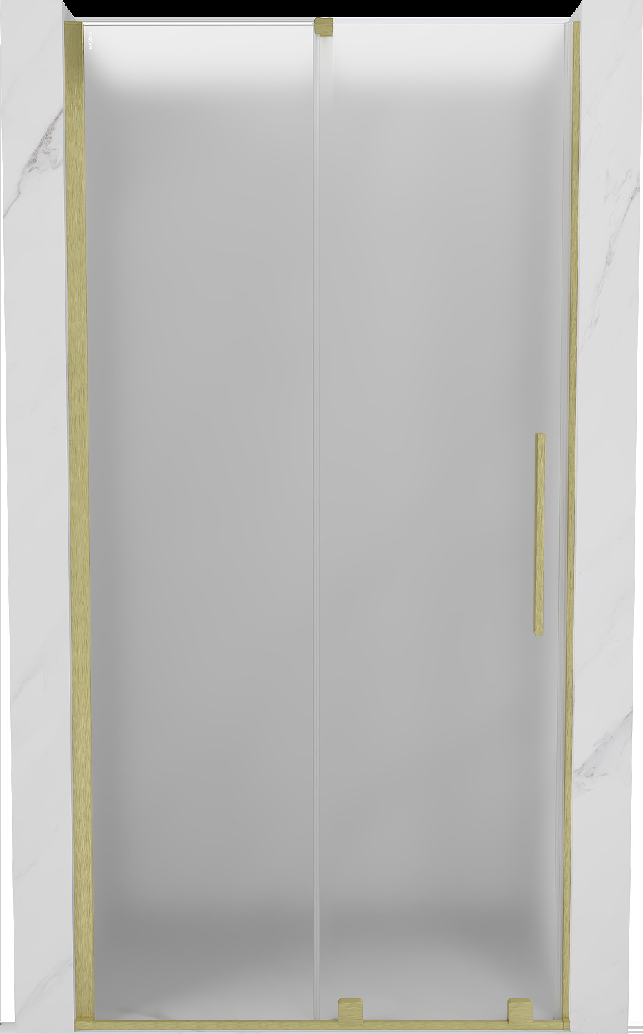 Mexen Velar drzwi prysznicowe rozsuwane 90 cm, szron, złote szczotkowane - 871-090-000-31-55