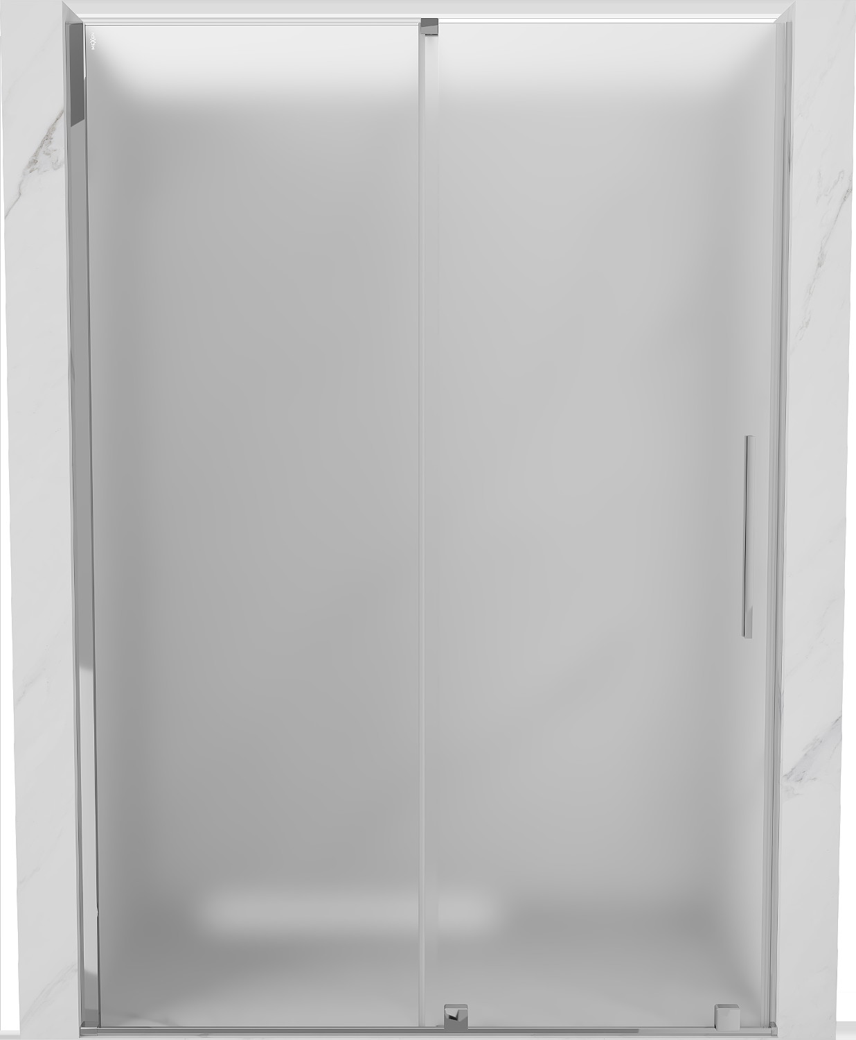 Mexen Velar drzwi prysznicowe rozsuwane 150 cm, szron, chrom - 871-150-000-31-01