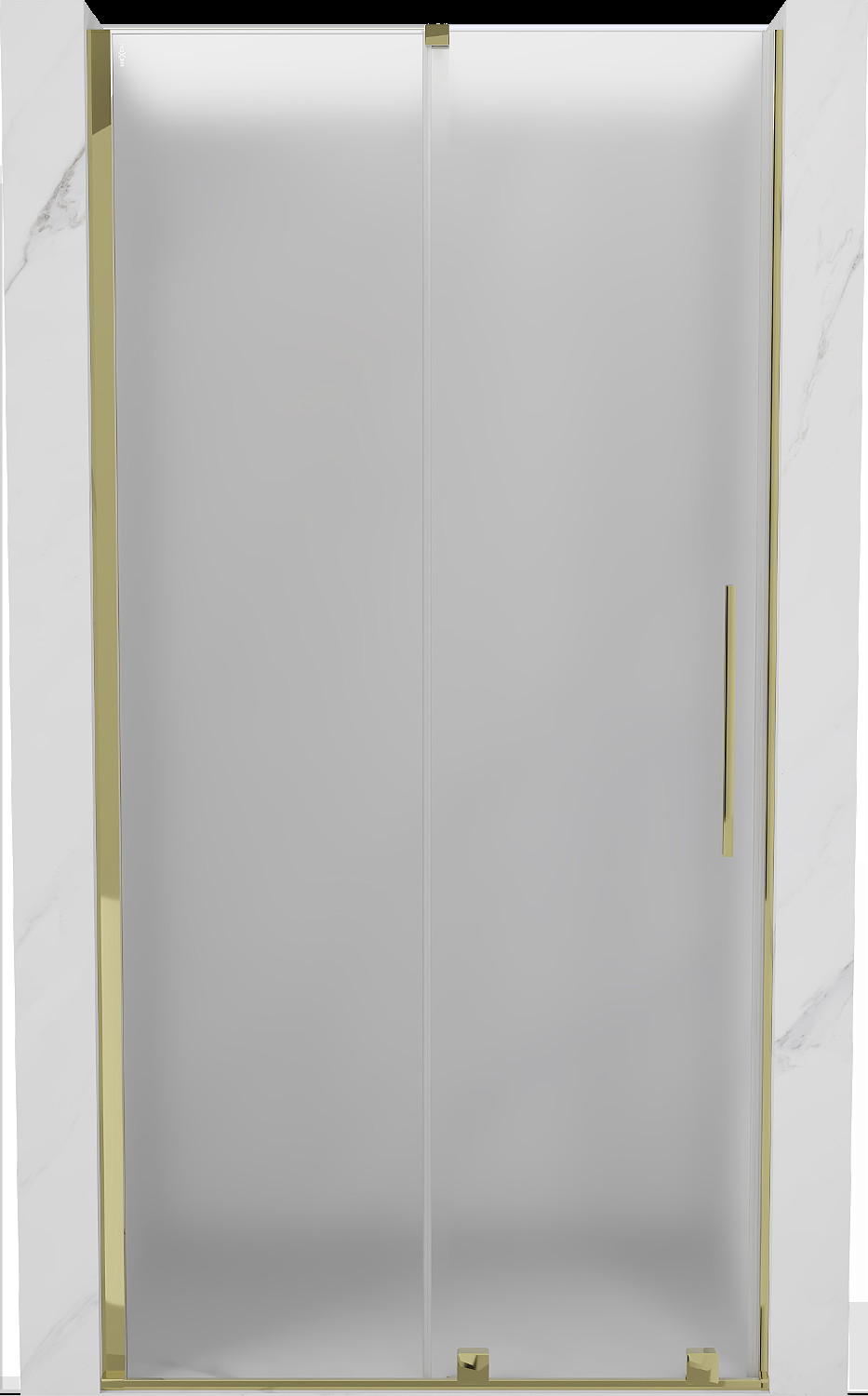 Mexen Velar drzwi prysznicowe rozsuwane 100 cm, szron, złote - 871-100-000-31-50