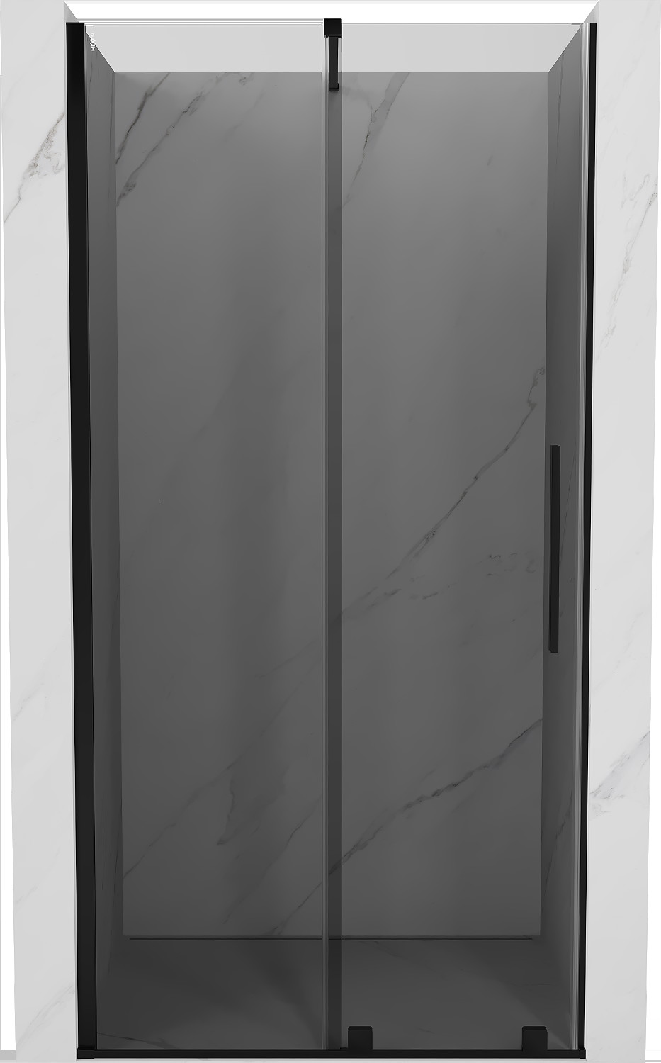 Mexen Velar drzwi prysznicowe rozsuwane 100 cm, grafit, czarne - 871-100-000-41-70