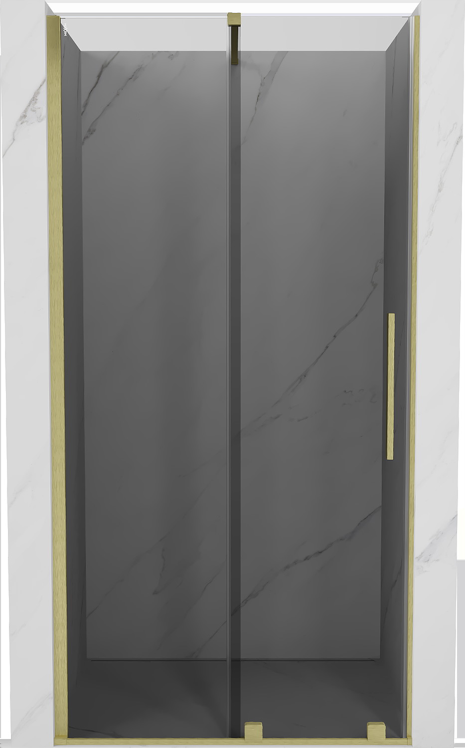 Mexen Velar drzwi prysznicowe rozsuwane 110 cm, grafit, złote szczotkowane - 871-110-000-41-55