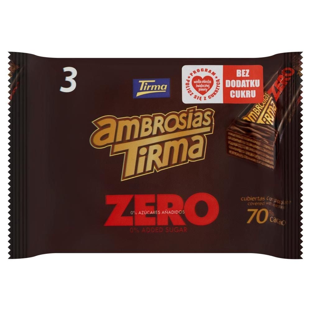 Tirma Wafelki w polewie czekoladowej gorzkiej 64,5 g (3 x 21,5 g)