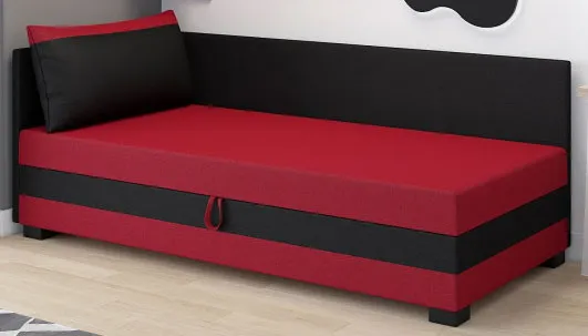 Młodzieżowy tapczan z pojemnikiem czarny + ecru G9-W35