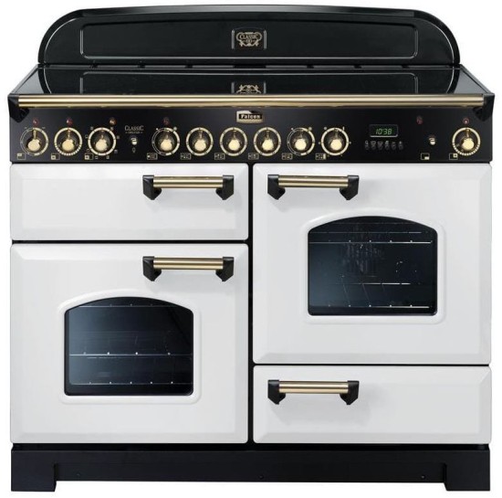 Kuchnia z płytą ceramiczną FALCON Classic Deluxe 110 Biały mosiądz