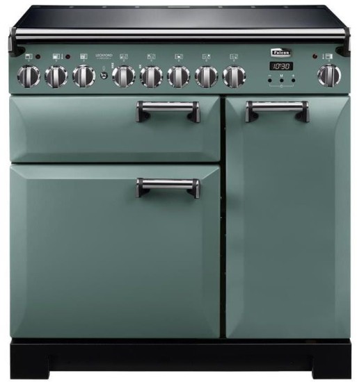 Kuchnia z płytą indukcyjną FALCON Leckford Deluxe 90 Zielony mineral chrom