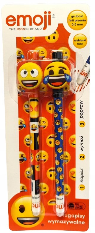 Długopis Wymazywalny Emoji Emotki 2Pak Blister