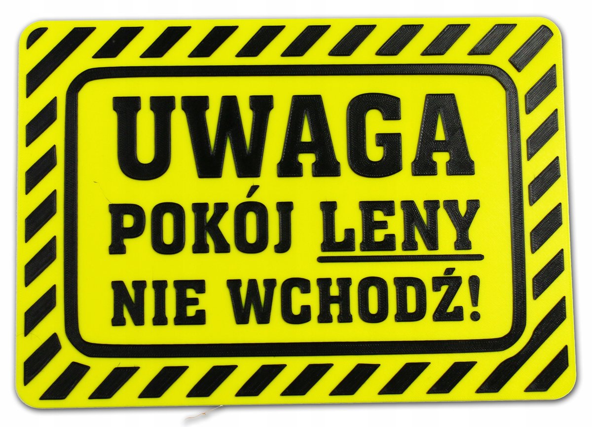 Tabliczka na drzwi DOWOLNE IMIĘ Uwaga nie wchodź
