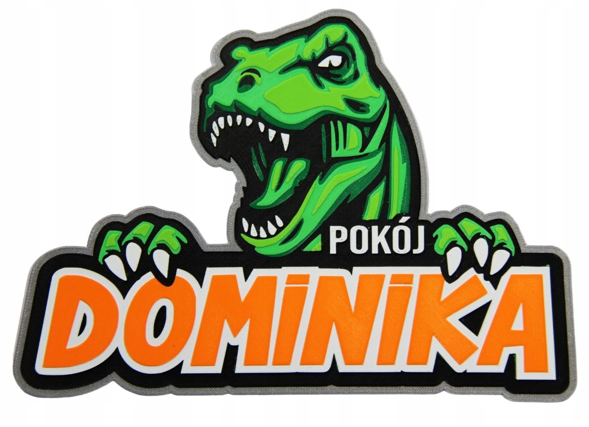 Tabliczka na drzwi DOWOLNE IMIĘ Dinozaur