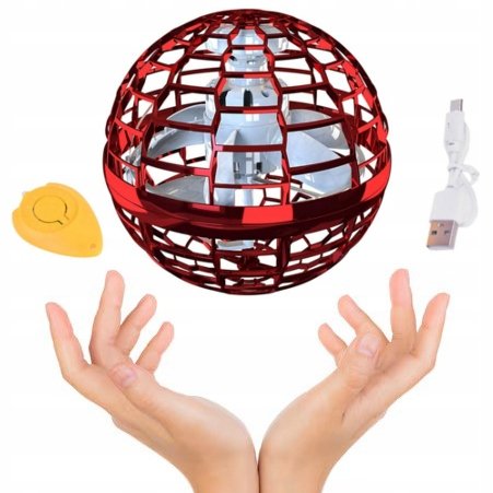 LATAJĄCA KULA STEROWANA RĘKĄ UFO ŚWIECĄCE FLYING SPINNER ŁADOWARKA USB