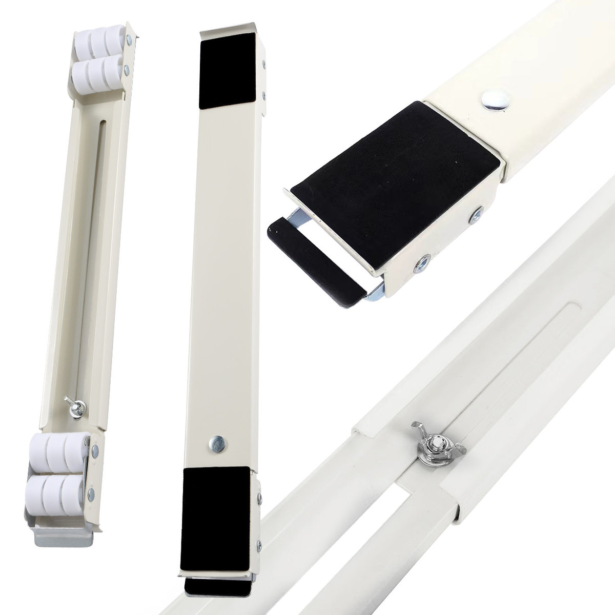 WYTRZYMAŁY PRZESUWNIK DO URZĄDZEŃ I MEBLI 2x PROWADNICE METALOWE