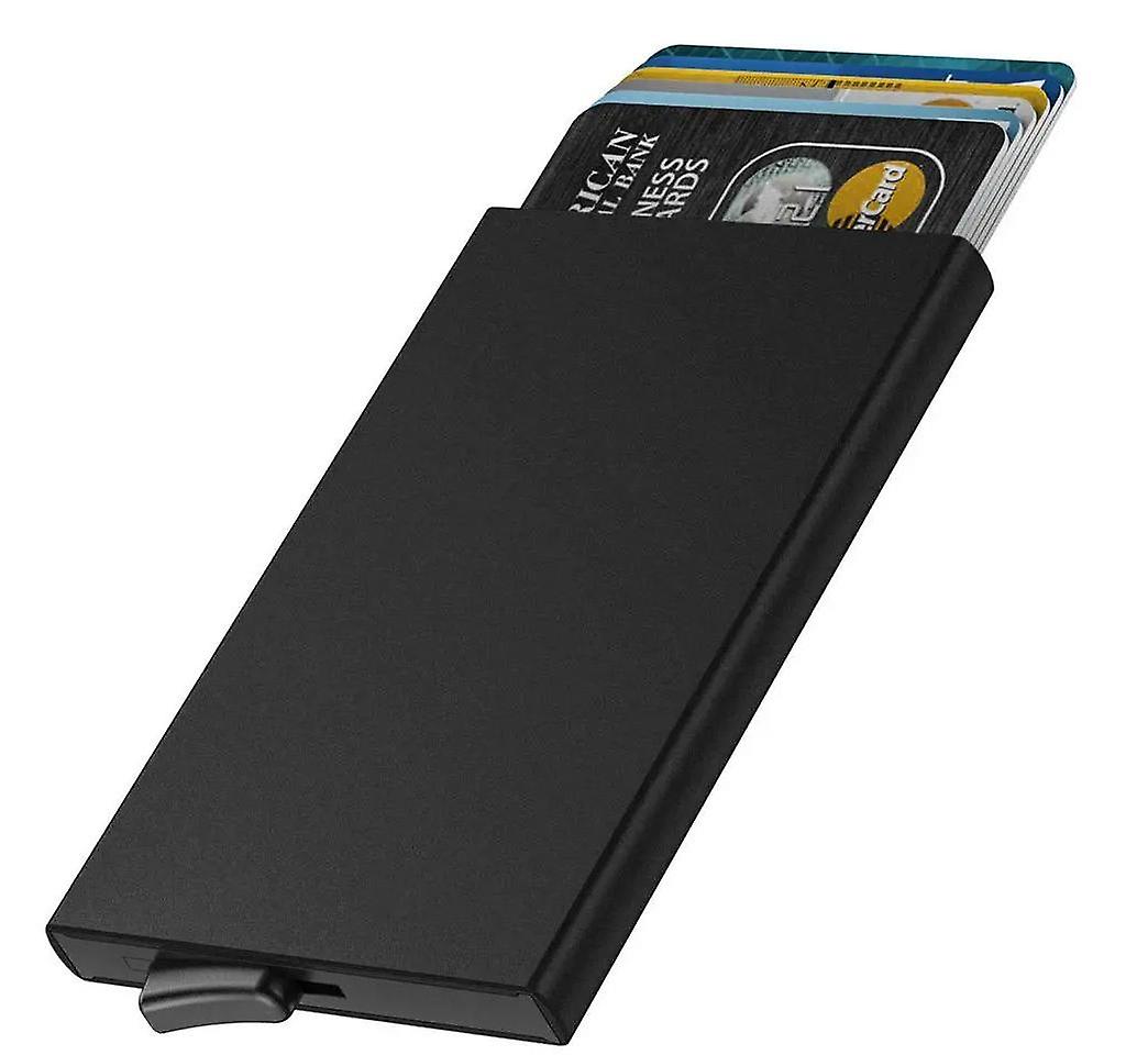 Best Trade Portfele Uchwyt na kartę z RFID Secure Protection Aluminiowe przegródki Niebieski Blå