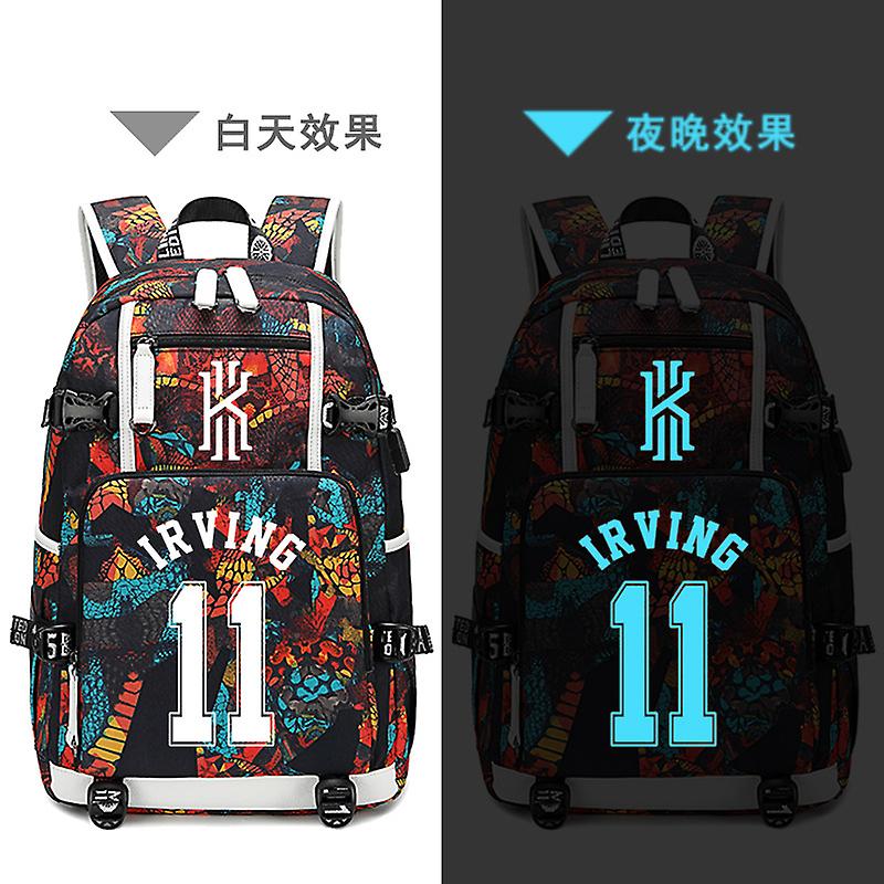 Nba Peripheral Series Star Logo Wielofunkcyjny plecak USB Luminous Fluorescent Backpack Prezenty szkolne 4