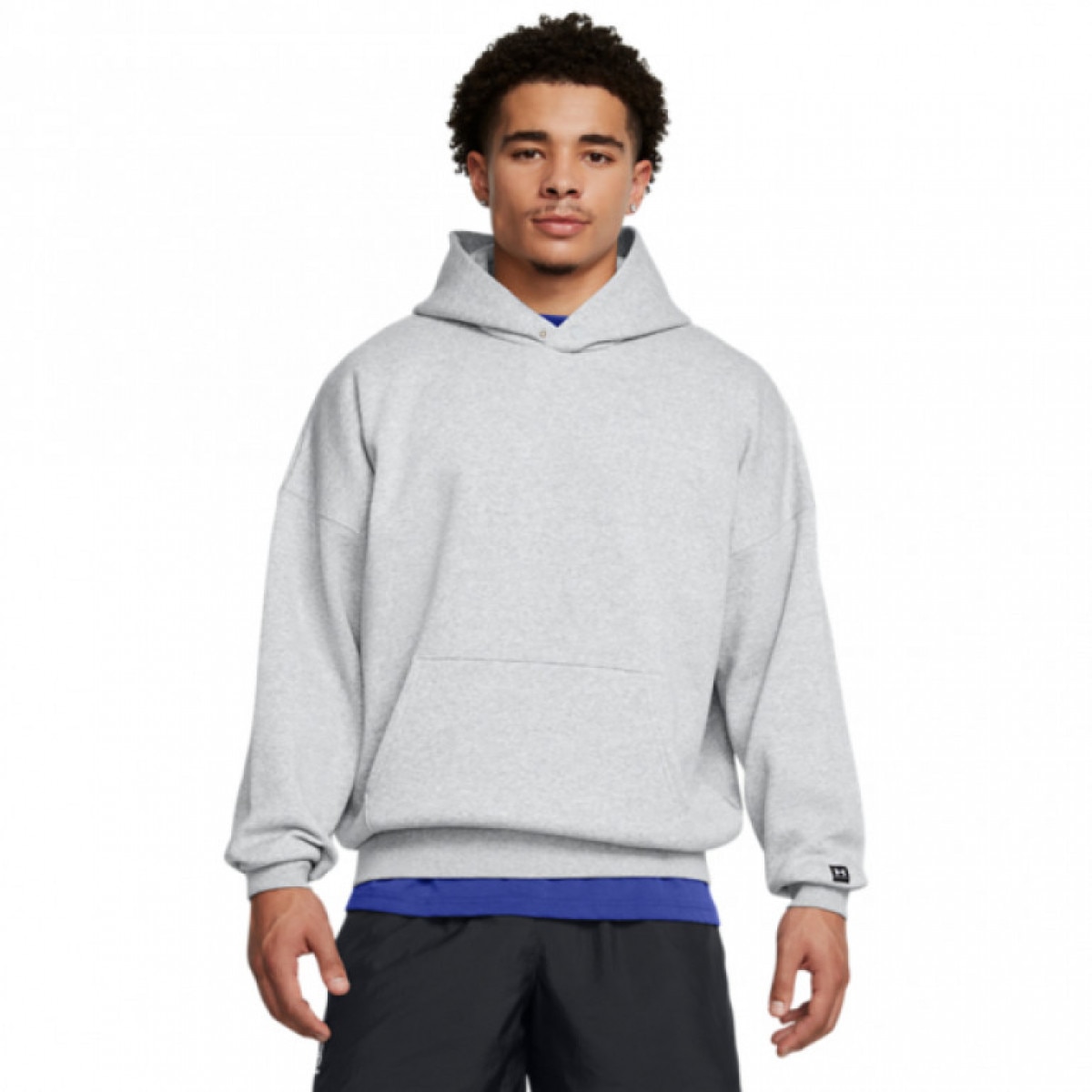 Męska bluza dresowa nierozpinana z kapturem Under Armour UA Icon Fleece Os Hood - szara - UNDER ARMOUR