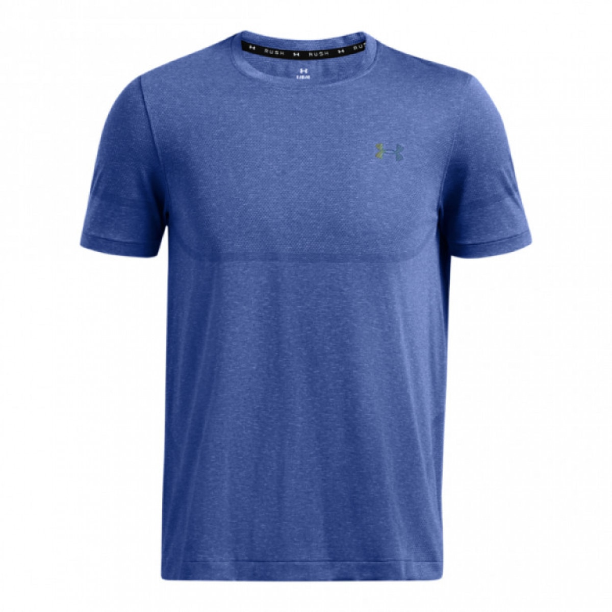 Męska koszulka treningowa Under Armour UA Rush Seamless Legacy SS - niebieska - UNDER ARMOUR