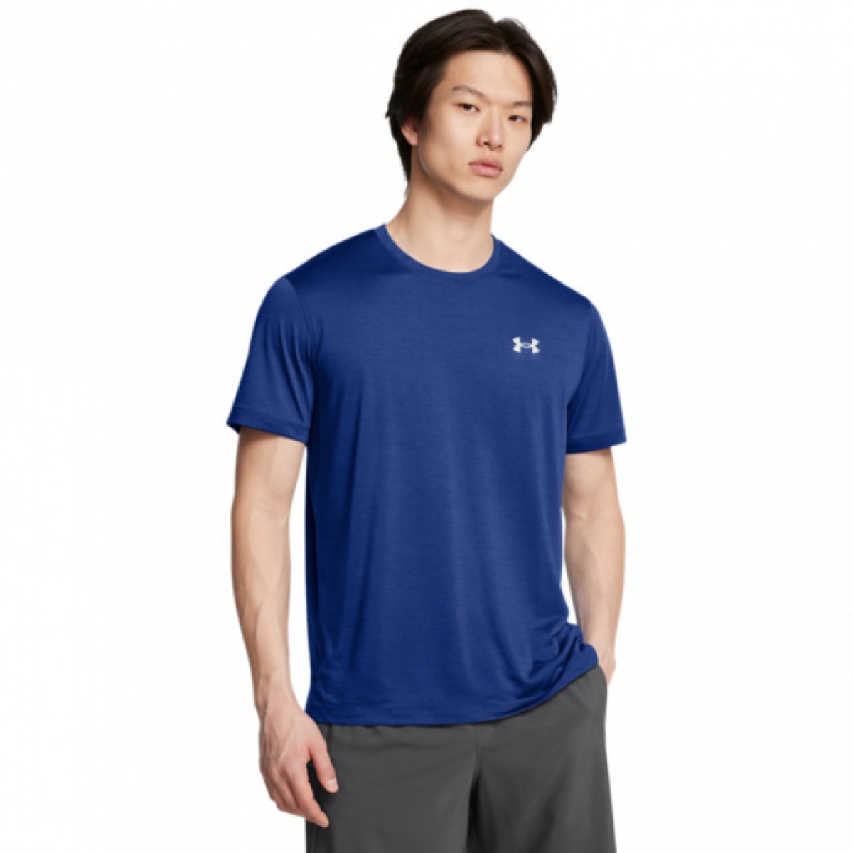 Męska koszulka do biegania Under Armour UA Launch Shortsleeve - niebieska - UNDER ARMOUR