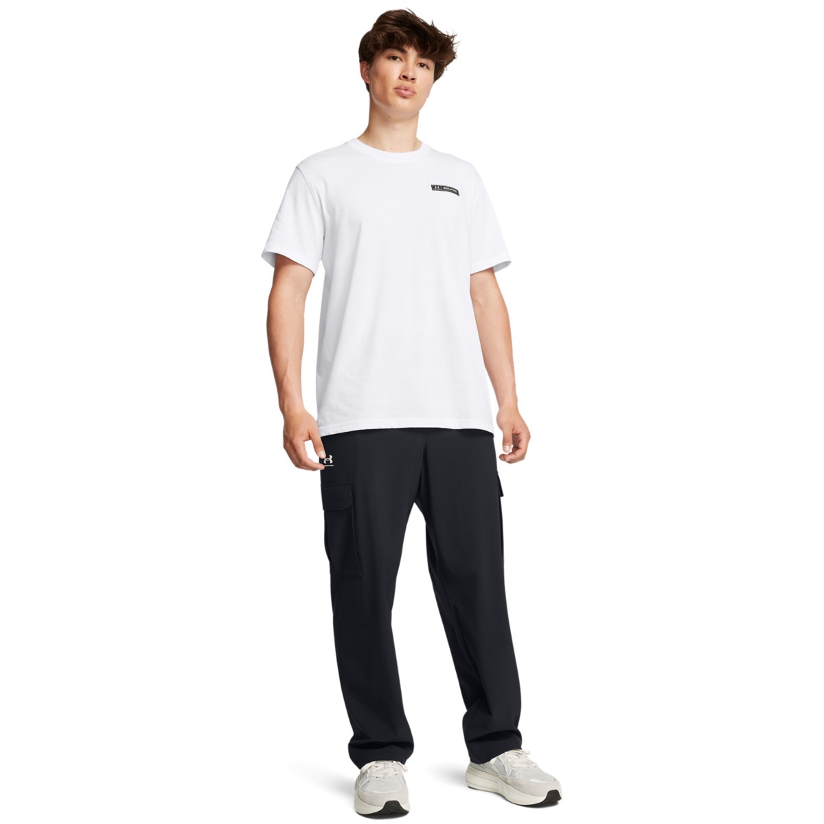 Męskie spodnie cargo Under Armour UA Vibe Woven Cargo Pants - czarne - UNDER ARMOUR