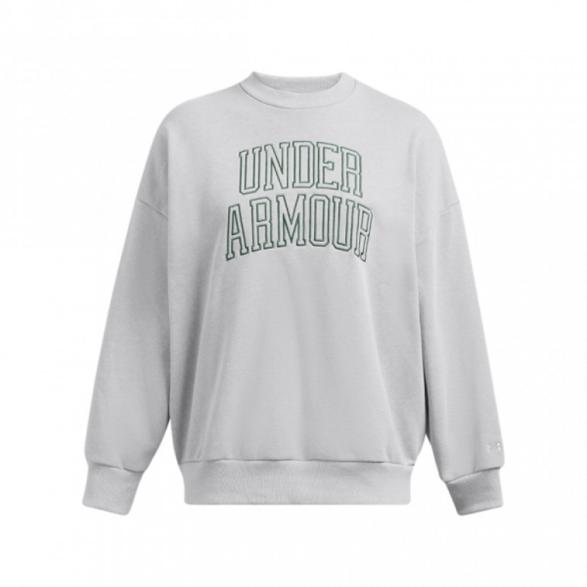 Damska bluza dresowa nierozpinana bez kaptura Under Armour UA Icon Hwt Terry Os Crew - szara - UNDER ARMOUR