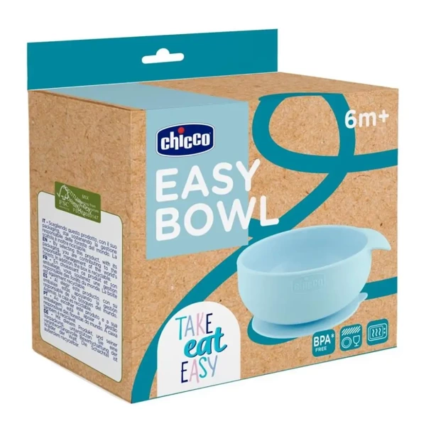 Miseczka silikonowa 6m+ niebieska - Chicco