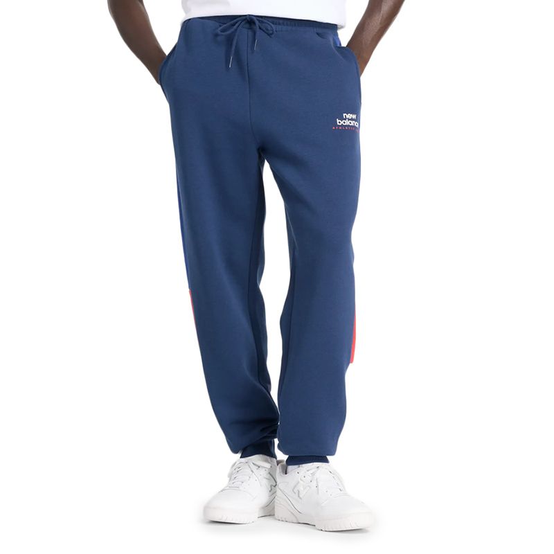 Spodnie New Balance MP43522NNY - niebieskie
