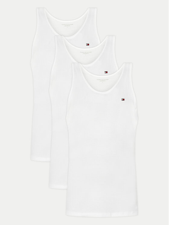 Tommy Hilfiger Komplet 3 tank topów UM0UM03387 Biały Regular Fit