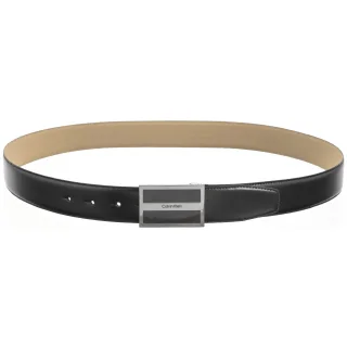 Pasek Metal Inlaid CK Plaque 35MM CK Black Smooth K50K512333 BEH (CK564-a) Calvin Klein