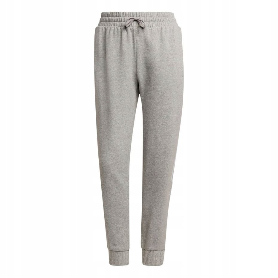 Spodnie damskie adidas Essentials Colorblock Block Cut 3-Stripes Regular Tapered Pants szare HB2768-XS