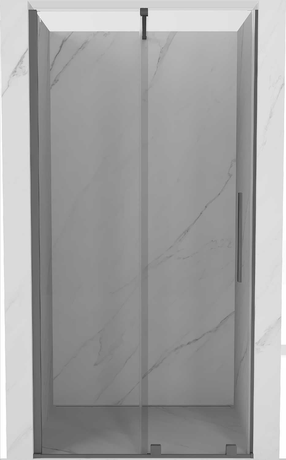 Mexen Velar drzwi prysznicowe rozsuwane 100 cm, transparent, gun metal - 871-100-000-01-95