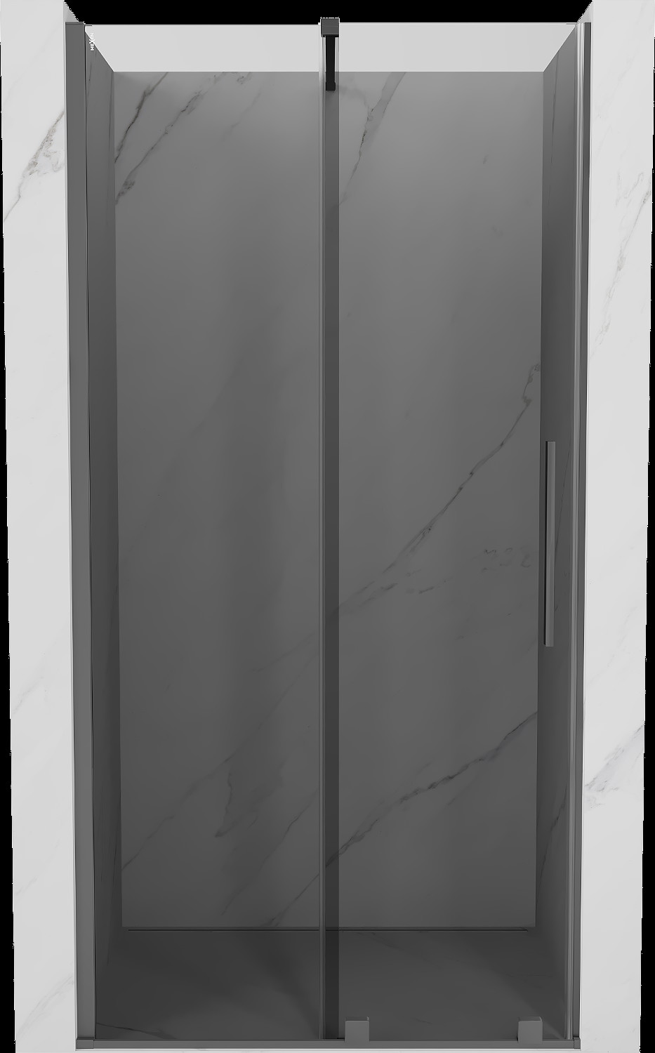 Mexen Velar drzwi prysznicowe rozsuwane 90 cm, grafit, gun metal - 871-090-000-41-95