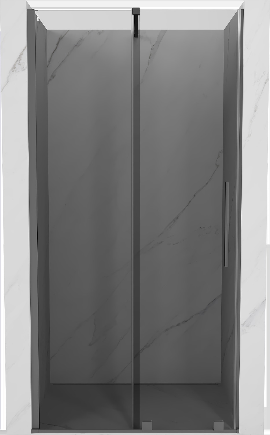 Mexen Velar drzwi prysznicowe rozsuwane 120 cm, grafit, gun metal - 871-120-000-41-95