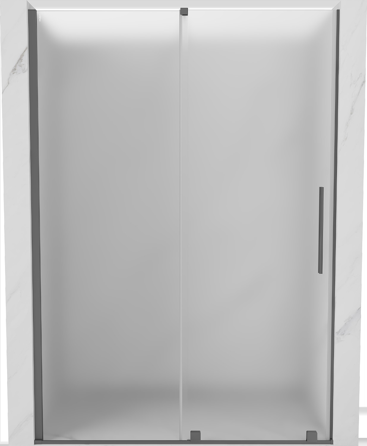 Mexen Velar drzwi prysznicowe rozsuwane 130 cm, szron, gun metal - 871-130-000-31-95
